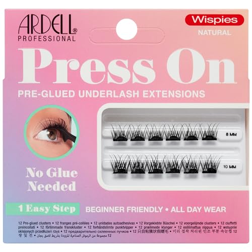 Ardell Press On Lashes Wispies Natural – 12 Pre-Glued Clusters