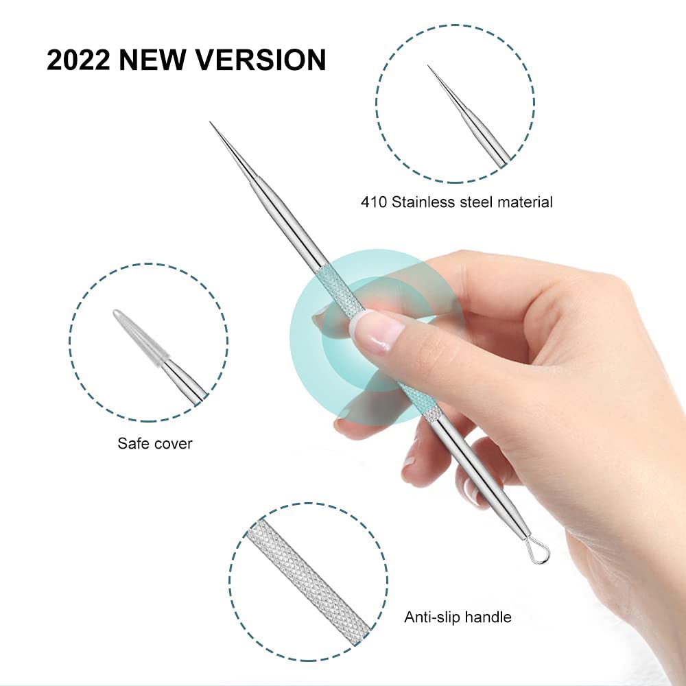 Professional Blackhead and Blemish Remover -Pimple Comedone Removal 2-in-1 Extractor Tool -by La Chat (2 Packs)