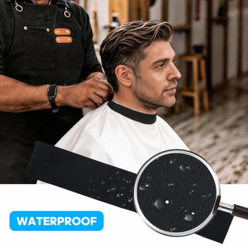 YELEGAI Black Disposable Barber Neck Strips - 5 Rolls, 500 Strips, Hygienic & Pre-Cut