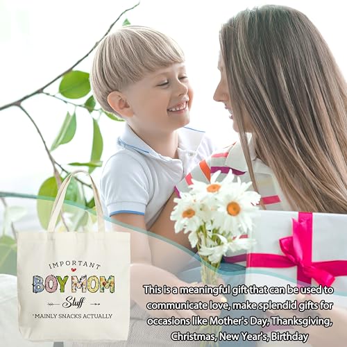 Boy Mom Tote Bag - Stylish Canvas Gift for Mother's Day
