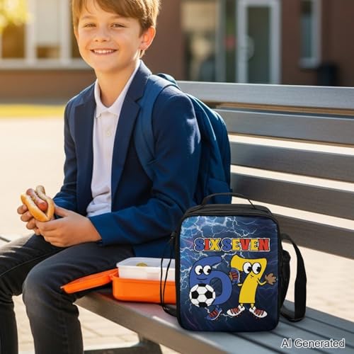 Insulated Soccer Ball Lunch Bag for Kids - Lightweight & Stylish