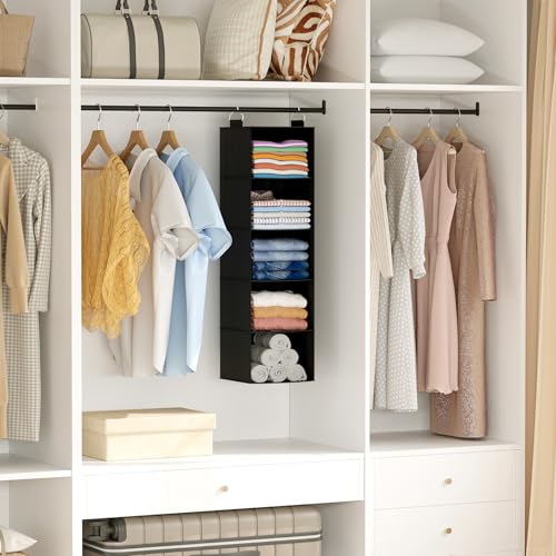 Lifewit 5-Tier Hanging Closet Organizer - Portable Storage Shelf for Clothes