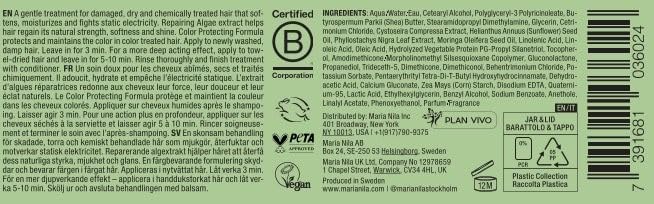 Maria Nila Structure Repair Treatment - Nourishing Hair Care for Damaged Hair | 100% Vegan, Sulfate-Free