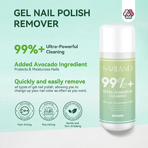 SAVILAND Gel Nail Polish Remover Kit - 513-Piece Set with Cuticle Oil