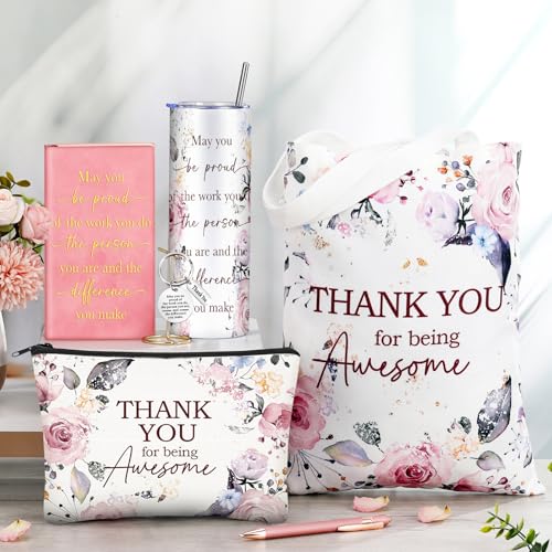 6-Piece Employee Appreciation Gift Set with Insulated Tumbler & Tote Bag
