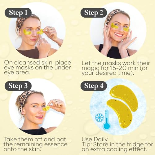 BLOOMORA Under Eye Patches for Dark Circles & Puffiness - 30 Pairs