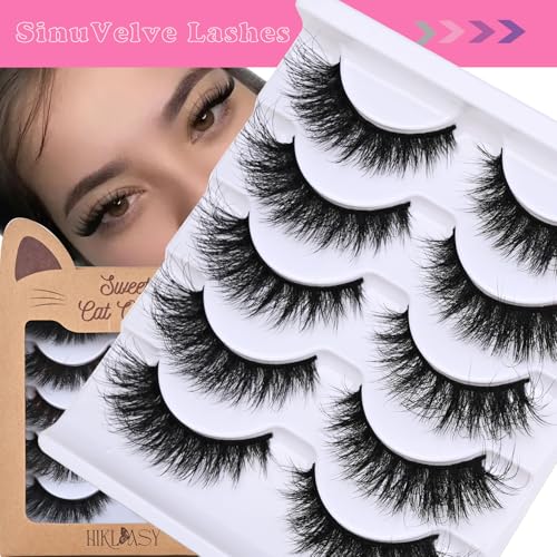 Hiklasy SinuVelve 5D Wispy Cat Eye Fake Mink Lashes - 14mm
