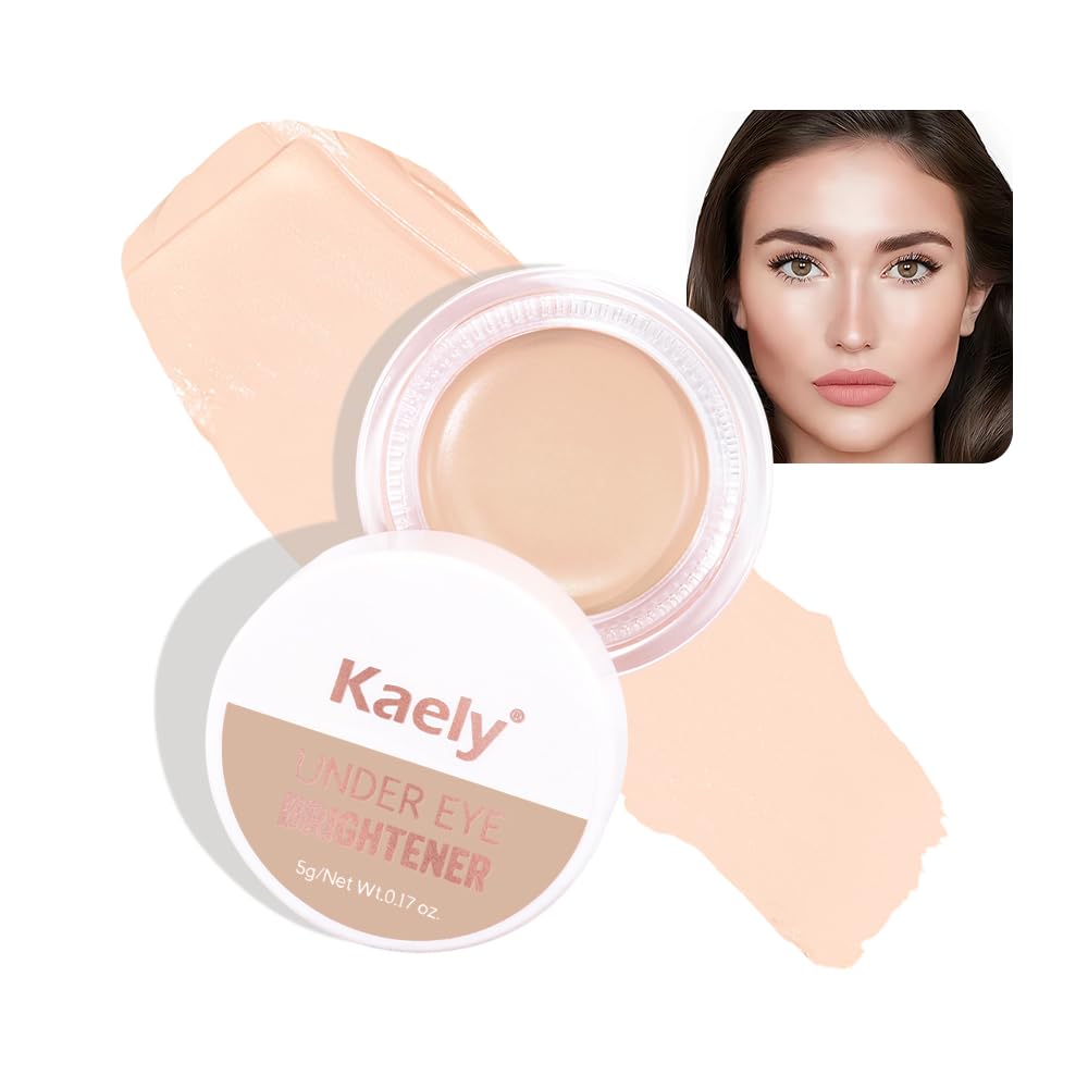 Under Eye Corrector Brightener - Full Coverage Peach Concealer for Dark Circles | Nourishing Waterproof Cream Pot