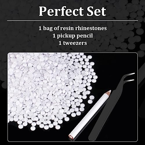 5000pcs 3mm White Flatback Resin Rhinestones for DIY Crafts