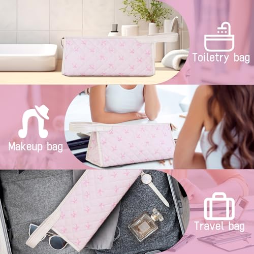 Large Quilted Travel Hair Dryer Case with Handle - Organizer & Storage Bag