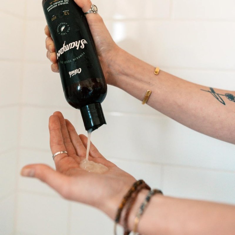 O'Douds Natural Shampoo - Gently Cleanses, Hydrates & Rejuvenates Hair with Pumpkin Seed Oil - Vegan, Sulfate & Paraben Free Shampoo - Tea Tree & Grapefruit Scent, 12 oz.