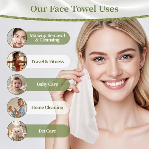 Disposable Face Towels Travel Size - 15 Count