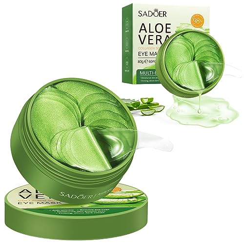 60 PCS Aloe Vera Under Eye Patches for Dark Circles & Puffiness