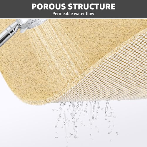 Yolife Triangle Shower Mat 23.6" x 23.6" - Soft Anti-Slip PVC