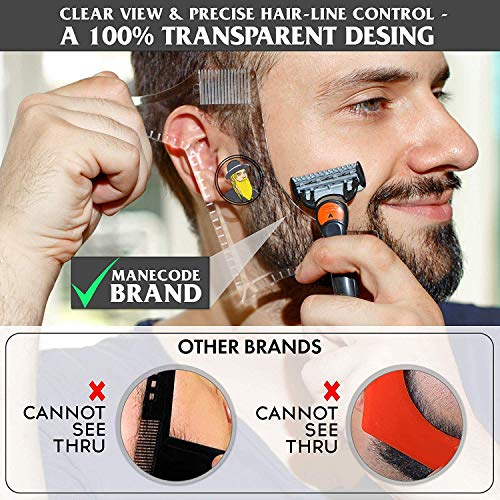 Beard Shaping Tool with Comb for Symmetric Trimming & Edging