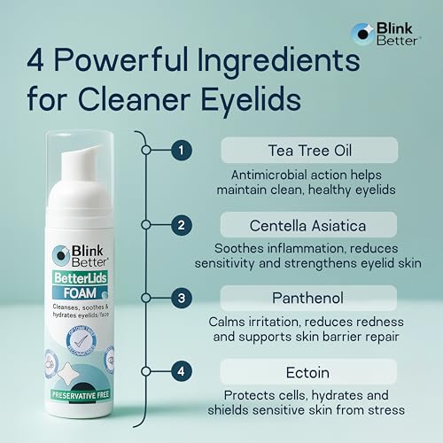 BlinkBetter Foaming Eyelid Cleanser with Tea Tree Oil – 2 fl oz