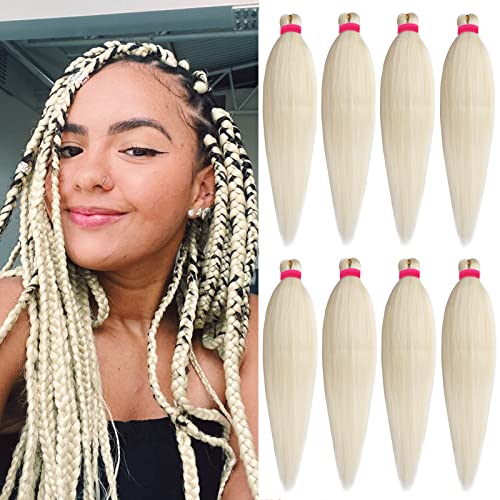 Union Beauty 16 Inch Pre-Stretched Yaki Texture Braiding Hair - 8 Packs Blonde