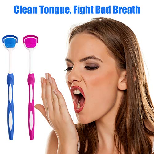 Tongue Cleaner Brush Set - 3 Pack for Fresh Breath & Oral Health