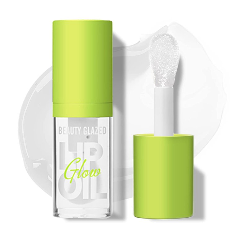 Moisturizing Lip Oil - Hydrating Vegan Plumping Lip Tint for Dry Lips | Shiny Glow Finish