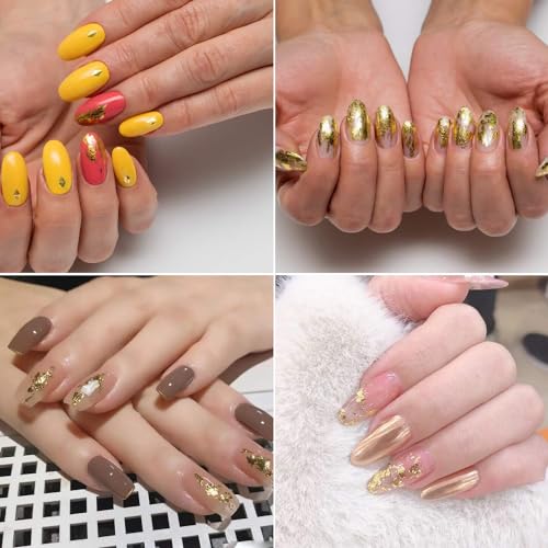 Yokilly Colorful Holographic Nail Art Foil Transfer Stickers - 10Pcs, 3D Self-Adhesive