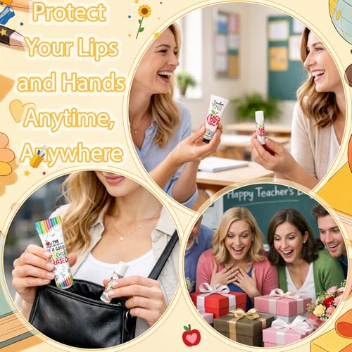 Loopeer 20 Sets Teacher Gift Set - Lip Balm & Hand Cream Travel Size