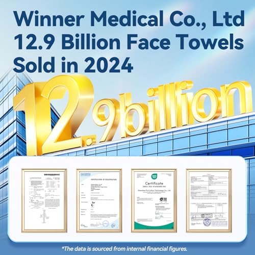 Winner 100% Cotton Disposable Face Towels - 100 Count Pack