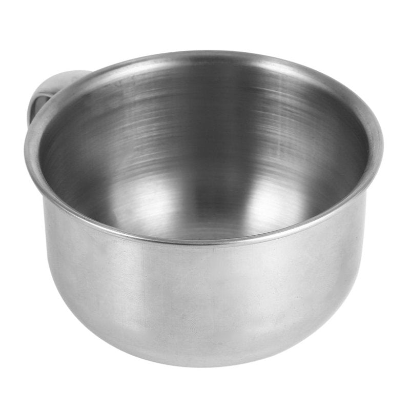 Haosie Shaving Soap Bowl Cup, Man Shaving Soap Bowl, 3.4inch Stainless Steel Soap Bowl with Handle, Metal Shaving Soap Mug Bowl Cup Shaver Cleansing Foam Tool for Man
