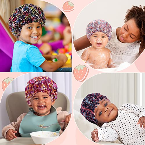 CACASO Kids Satin Bonnet 4-Pack Double Layer Reversible C-Hawaii
