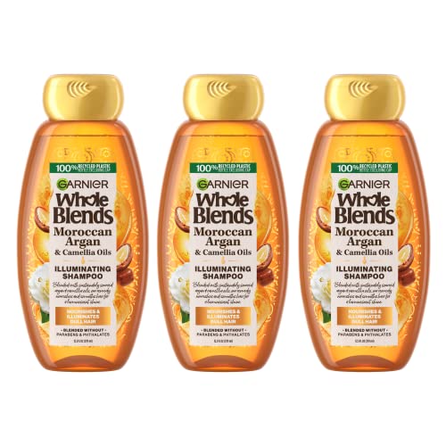 Garnier Whole Blends Moroccan Argan & Camellia Oil Smoothing Shampoo 3-Pack