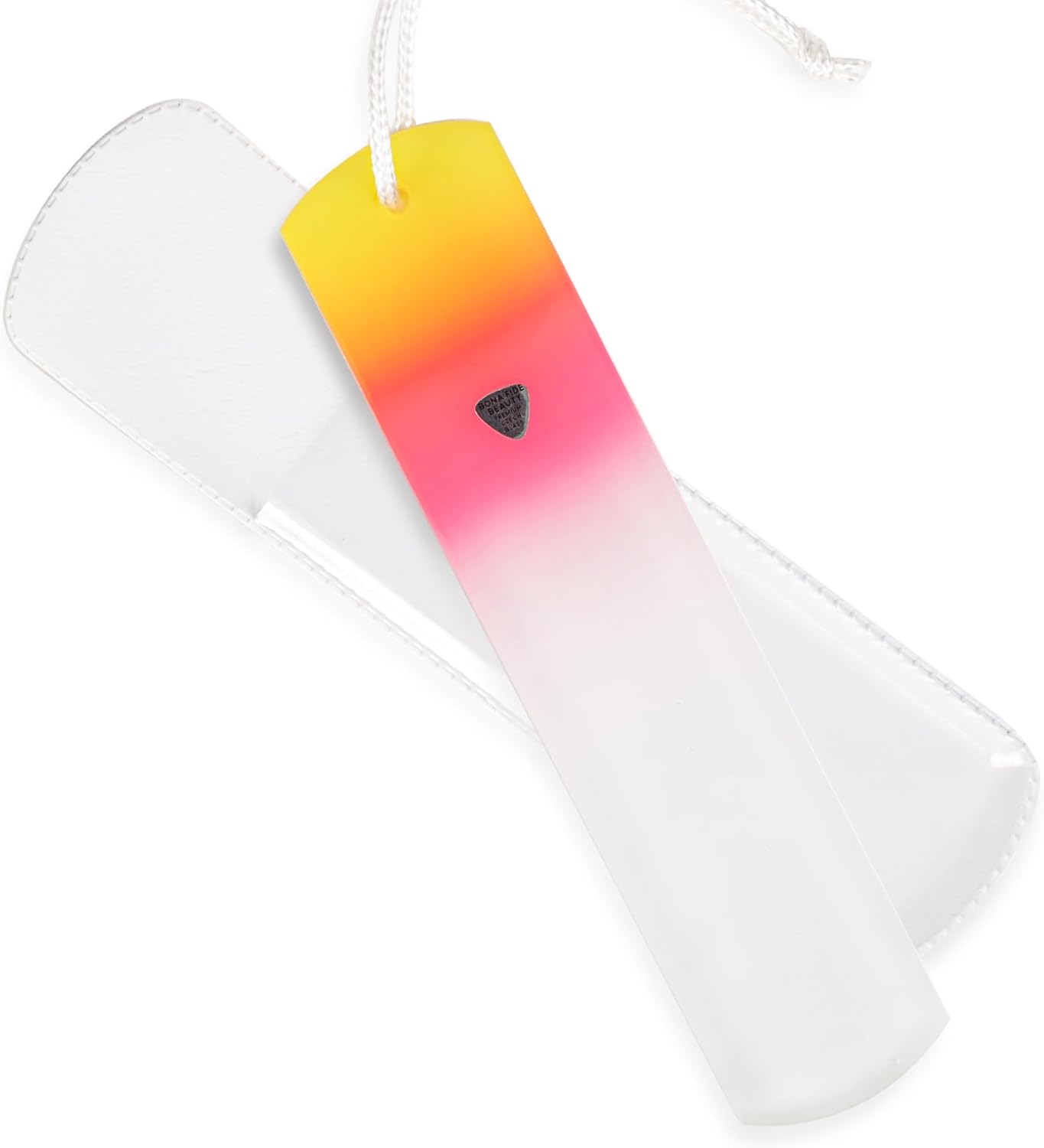 Czech Glass Foot File - BONA FIDE BEAUTY Premium Foot Scraper & Rasp | Includes Protective Sleeve