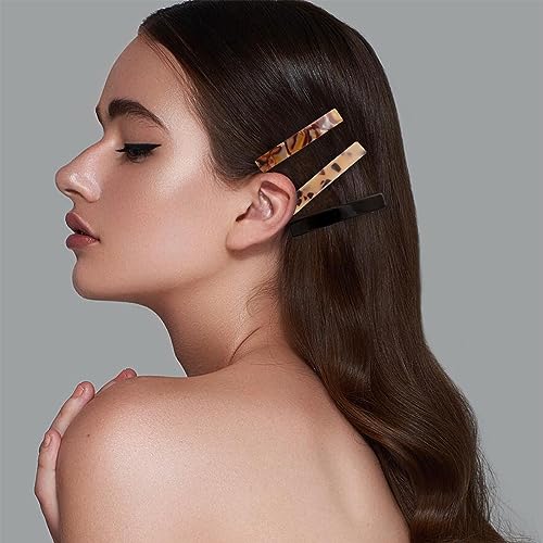 Fumwase 6PCS Stylish Hair Barrettes for Women - Turtle Shell Clips