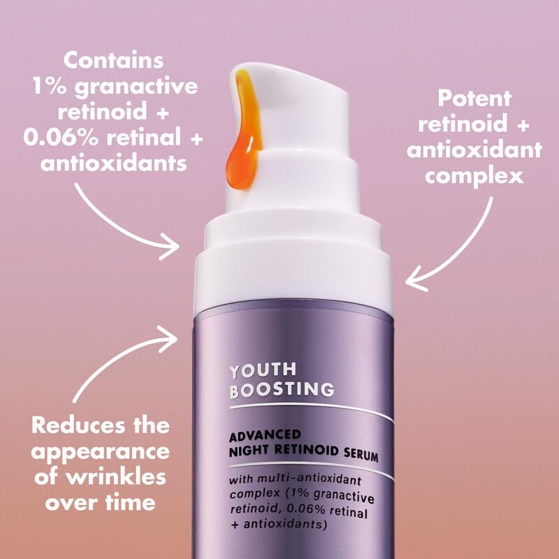 e.l.f. SKIN Youth Boosting Night Retinoid Serum - Anti-Aging Formula for Fine Lines & Wrinkles, Vegan & Cruelty-Free