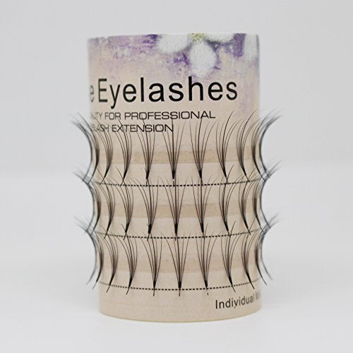 Bodermincer 9mm Mink Hair Eyelash Extensions 60Pcs 0.07mm C Curl, 5-Root Lashes