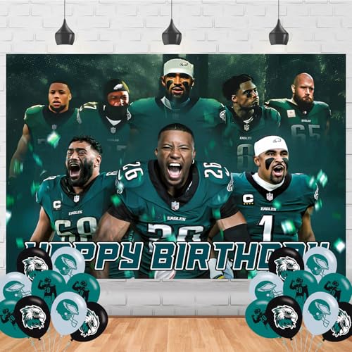 Soccer Birthday Party Backdrop 5x3 ft - Football Celebration Banner