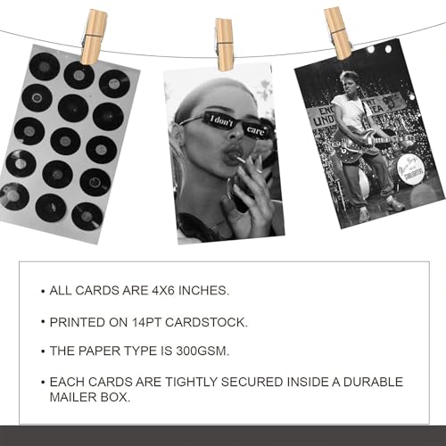 Black and White Collage Kit - 50 Aesthetic Prints for Wall Decor