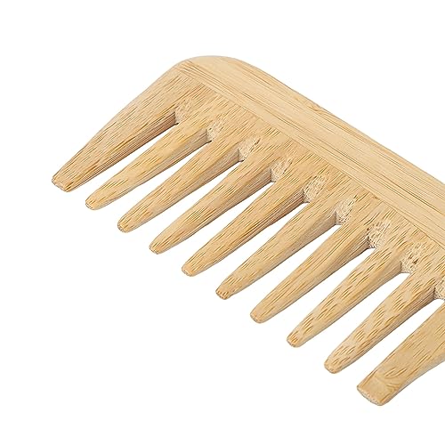 Dioche Bamboo Wide Tooth Comb for Women Men Kids, Anti Static Hair