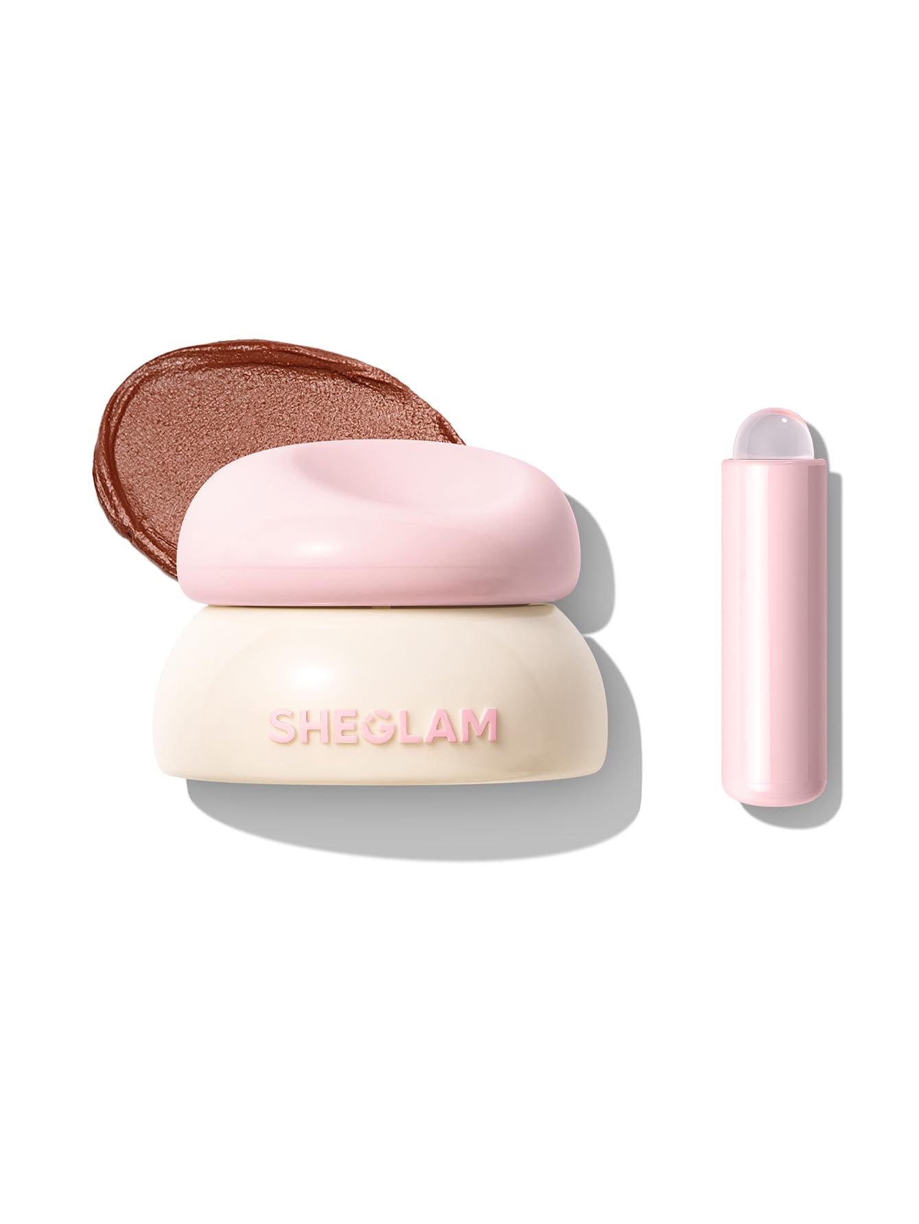 SHEGLAM Bounce Putty Pocket Lip Pot velvet Matte Lip Gloss Soft High Pigment Color Lip Stain with Brush-Cocoa Crush