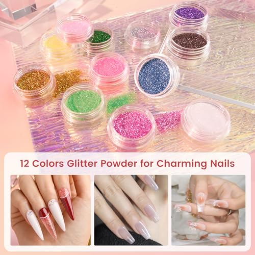 Wilfniee Acrylic Nail Practice Hand Kit for Beginners with Nail Art Tools