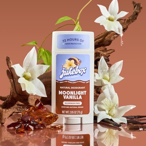 Jukebox Natural Women's Deodorant - Aluminum Free, 72-Hour Odor Protection, Moonlight Vanilla