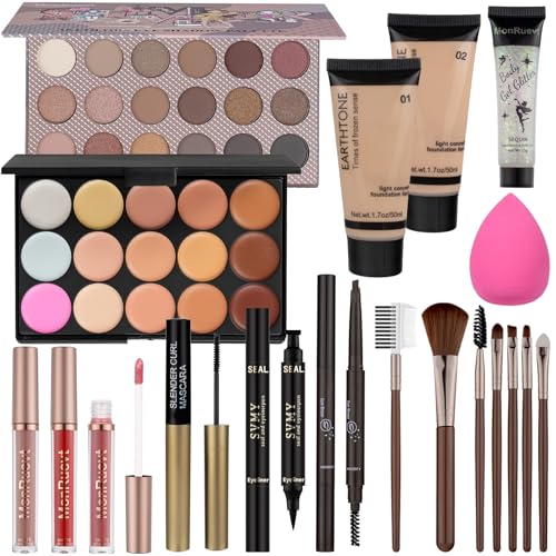 Brown All-in-One Makeup Set for Women & Teens | MONRUEVT