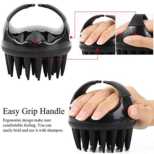 BTYMS Silicone Scalp Scrubber Shampoo Brush for Hair Growth