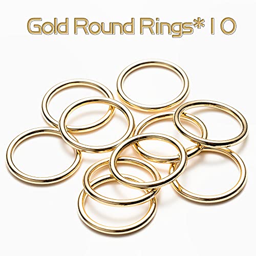 35-Piece Acrylic Diamond Gems & Gold Round Rings Set for Cake Decoration