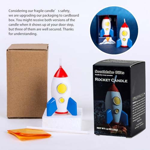 Rocket Birthday Candle - Outer Space Theme for Kids' Parties