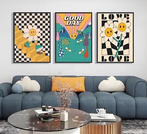 3-Piece Vintage Hippie Canvas Wall Art Set | 12x16 Unframed Posters