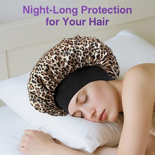 10 Pcs Satin Bonnets for Women - Multicolor Hair Bonnet Set