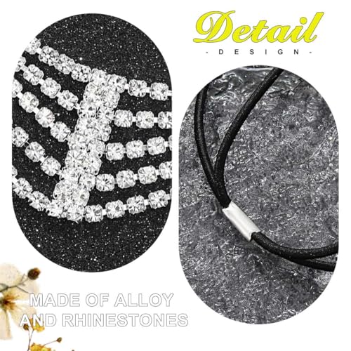 ACEDRE Rhinestone Head Chain Bridal Diamond Headband for Women