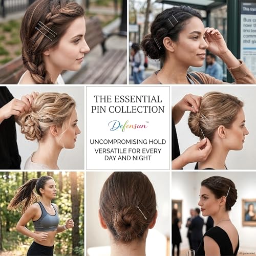 100 Pcs Black Bobby Pins - Non-Slip Hair Clips for All Hair Types