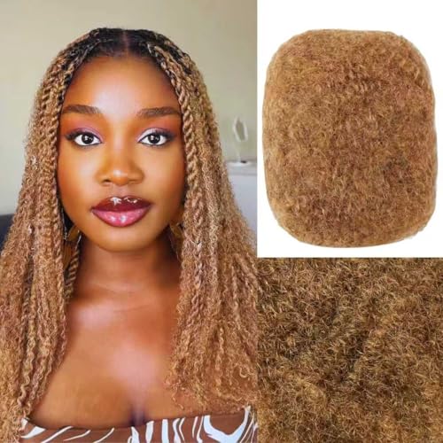 MYCNIMY 8-Inch Afro Kinky Bulk Human Hair for Dreadlocks and Twists