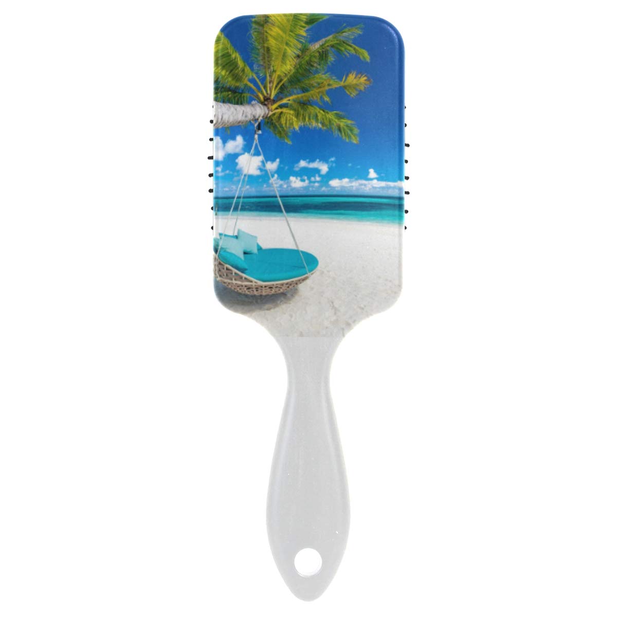 Tropical Beach Hair Brush - Anti-Static & Frizz Control | Soft Bristles for Wet & Dry Hair