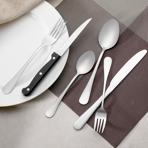 16-Piece Stainless Steel Dinner Fork Set - 7.3 Inch, Polished, Dishwasher Safe